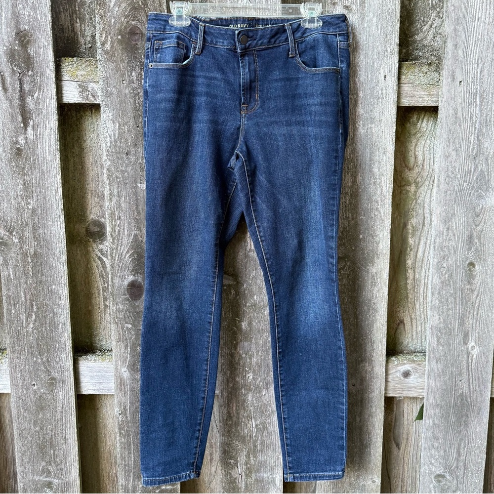 Mid-rise Rockstar Skinny Blue Jeans